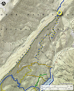 Small map for Middle Mountain Hike