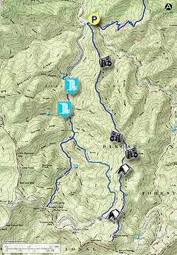 Small map for Middle Prong Wilderness Hike