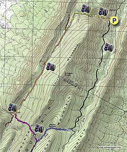Small map for Morgan Run Hike