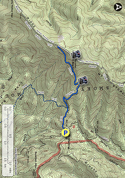 Small map for Mount Sterling Hike
