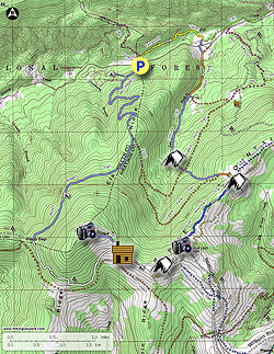 Small map for Mt. Rogers and Elk Ridge Hike