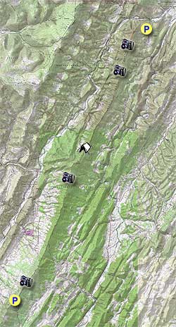 Small map for North Fork Mountain Hike