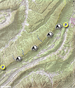 Small map for North Mountain Trail Hike