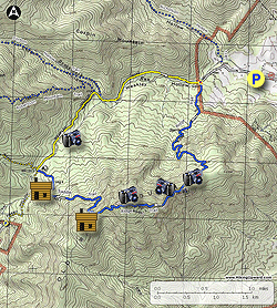 Small map for Old Rag Mountain Hike