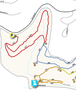 Small map for Otter Falls Hike