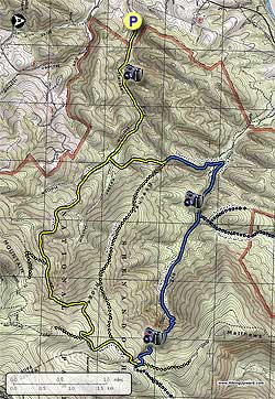 Small map for Overall Run and Heiskell Hollow Hike