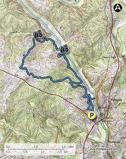 Small map for Pleasant Grove Hike