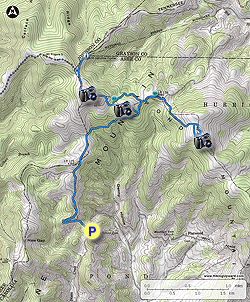 Small map for Pond Mountain and Stone Mountain Hike
