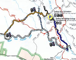 Small map for Prince William Forest Hike