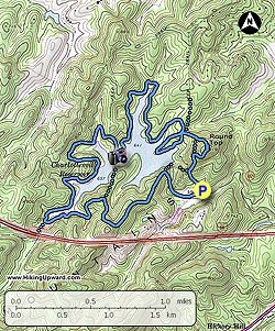 Small map for Ragged Mountain Hike