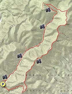 Small map for Ramsey's Draft Hike
