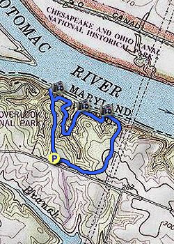 Small map for Red Rock Overlook Hike