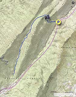 Small map for Rich Hole Hike