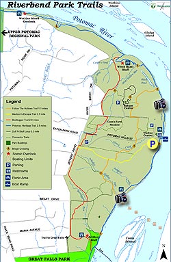 Small map for Riverbend Park Hike