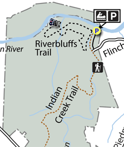 Small map for Riverbluffs Trail Hike