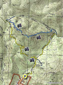 Small map for Robertson Mountain Hike