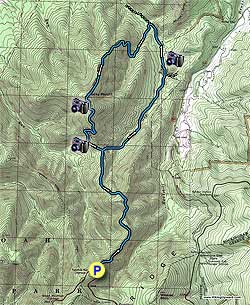Small map for Rocky Mount Hike