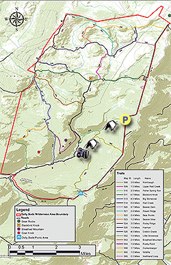 Small map for Rohrbaugh Cliffs Hike