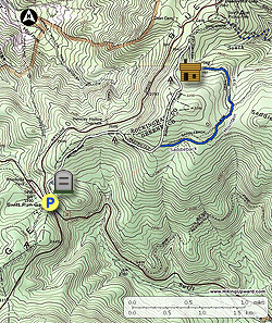Small map for Saddleback Mountain Hike