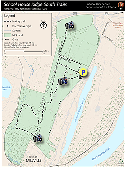 Small map for School House Ridge Hike