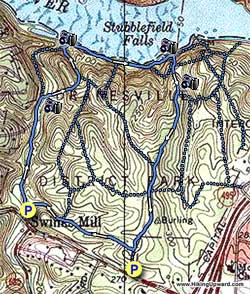 Small map for Scott's Run Nature Preserve Hike