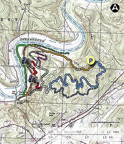 Small map for Shenandoah River State Park Hike