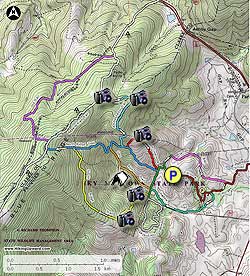 Small map for Sky Meadows State Park Hike