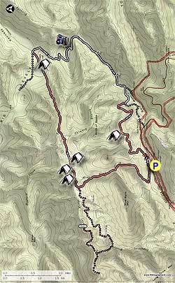 Small map for St. Mary's Wilderness Hike