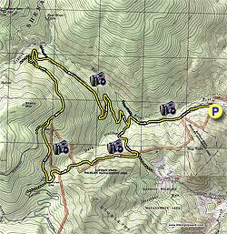 Small map for Stony Mountain Hike