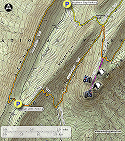 Small map for Strickler Knob Hike