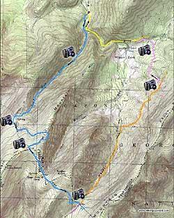 Small map for Sugar Knob Hike