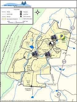 Small map for Sweet Run State Park Hike