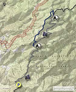 Small map for Tar Jacket Ridge Hike