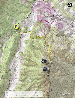 Small map for Tinker Cliffs and Andy Layne Trail