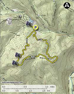 Small map for Trimble Mountain Hike