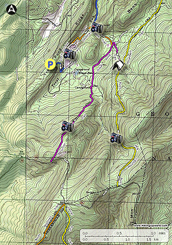 Small map for Trout Pond Hike