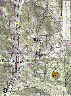 Small map for Trumbo Hollow Hike