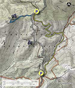 Small map for Turk Mountain Hike