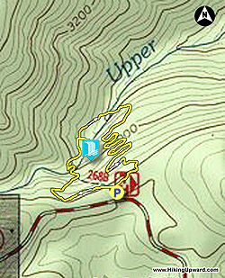 Small map for Upper Creek Falls Hike