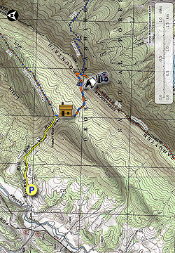 Small map for Veach Gap and Three Dog Point Hike