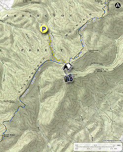 Small map for Wallace Peak via Marshall Draft Trail