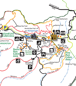 Small map for Watoga State Park Hike