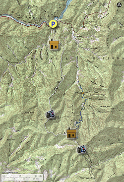 Small map for Wesser Bald Hike