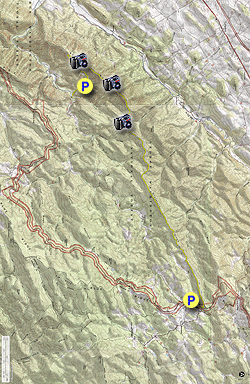Small map for Whetstone Ridge Hike