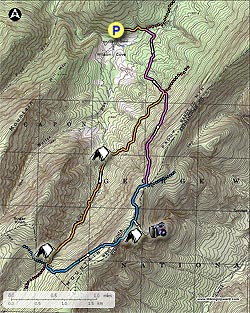 Small map for White Rock Cliff Hike
