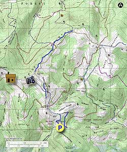 Small map for Wilbur Ridge and Pine Mountain