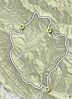 Small map for Wild Oak Trail