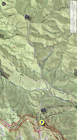 Small map for Woods Mountain Trail