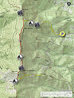 Small map for Woody Ridge Trail