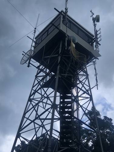 Close up tower before the rain